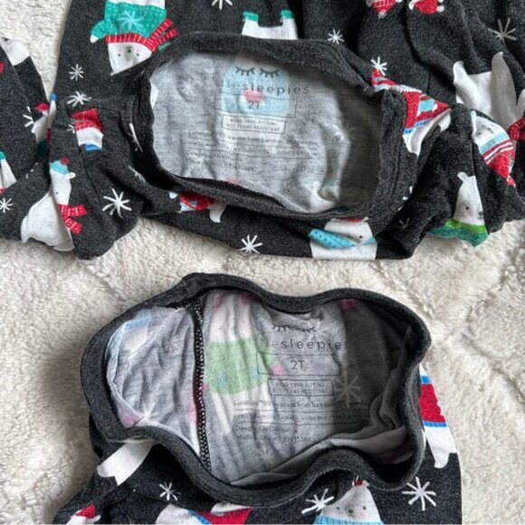 Little Sleepies | Christmas Polar Bear Pals Two Piece Pajama Set | Size 2T - Picture 7 of 7